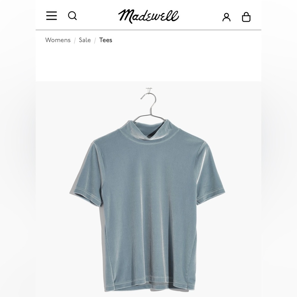 Madewell Velvet top